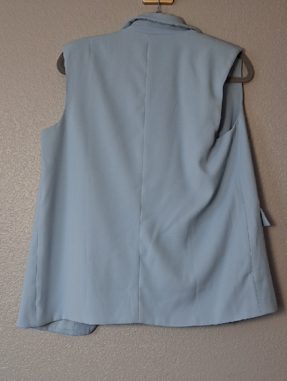 Prettygarden Sleeveless Light Blue Tailored Blazer Vest With Pants - Picture 3 of 6